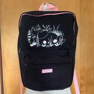 MOOMIN Snorkmaiden Black Fabric Backpack | 14” X 10”